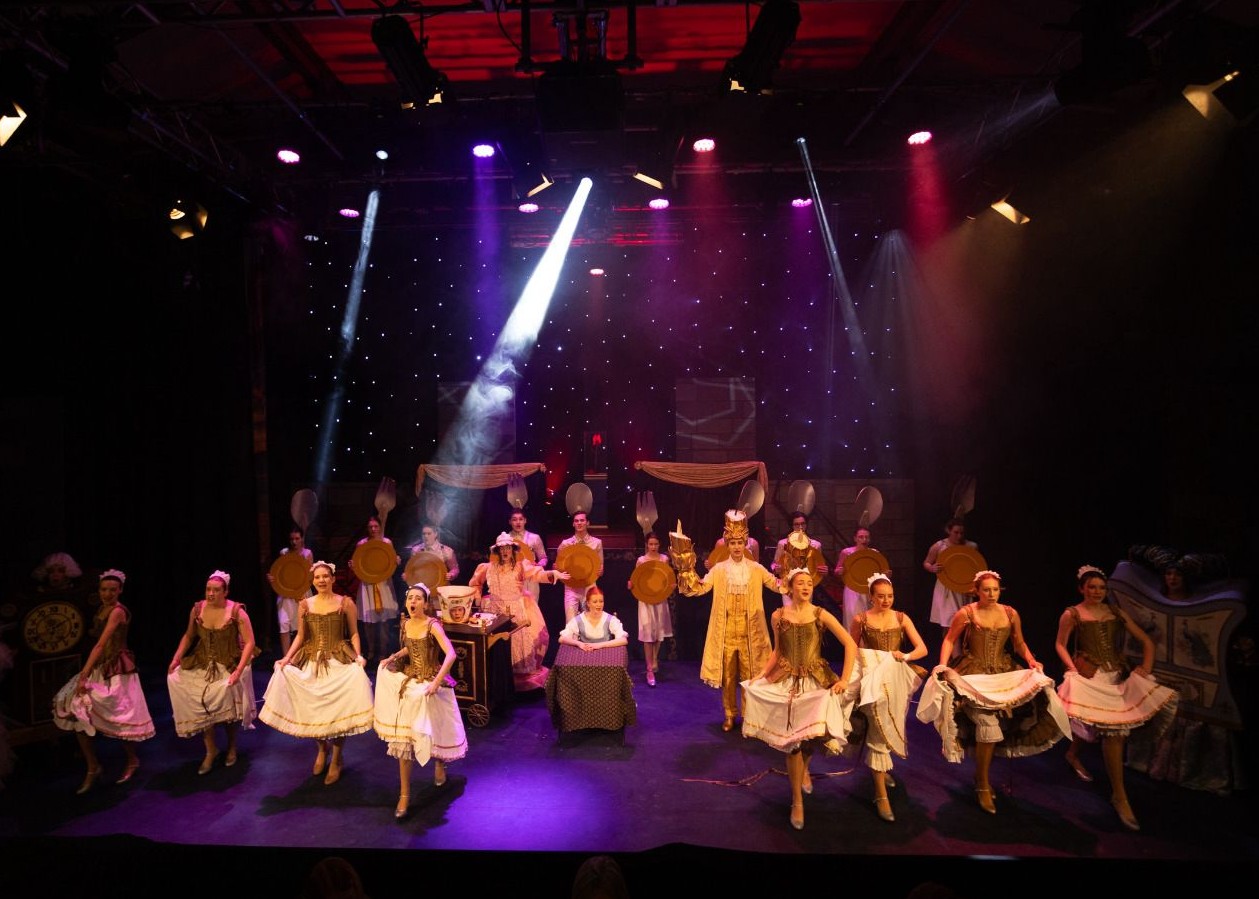 Beauty and the Beast full cast stage costumes – Thespis Theatrical Costumiers UK
