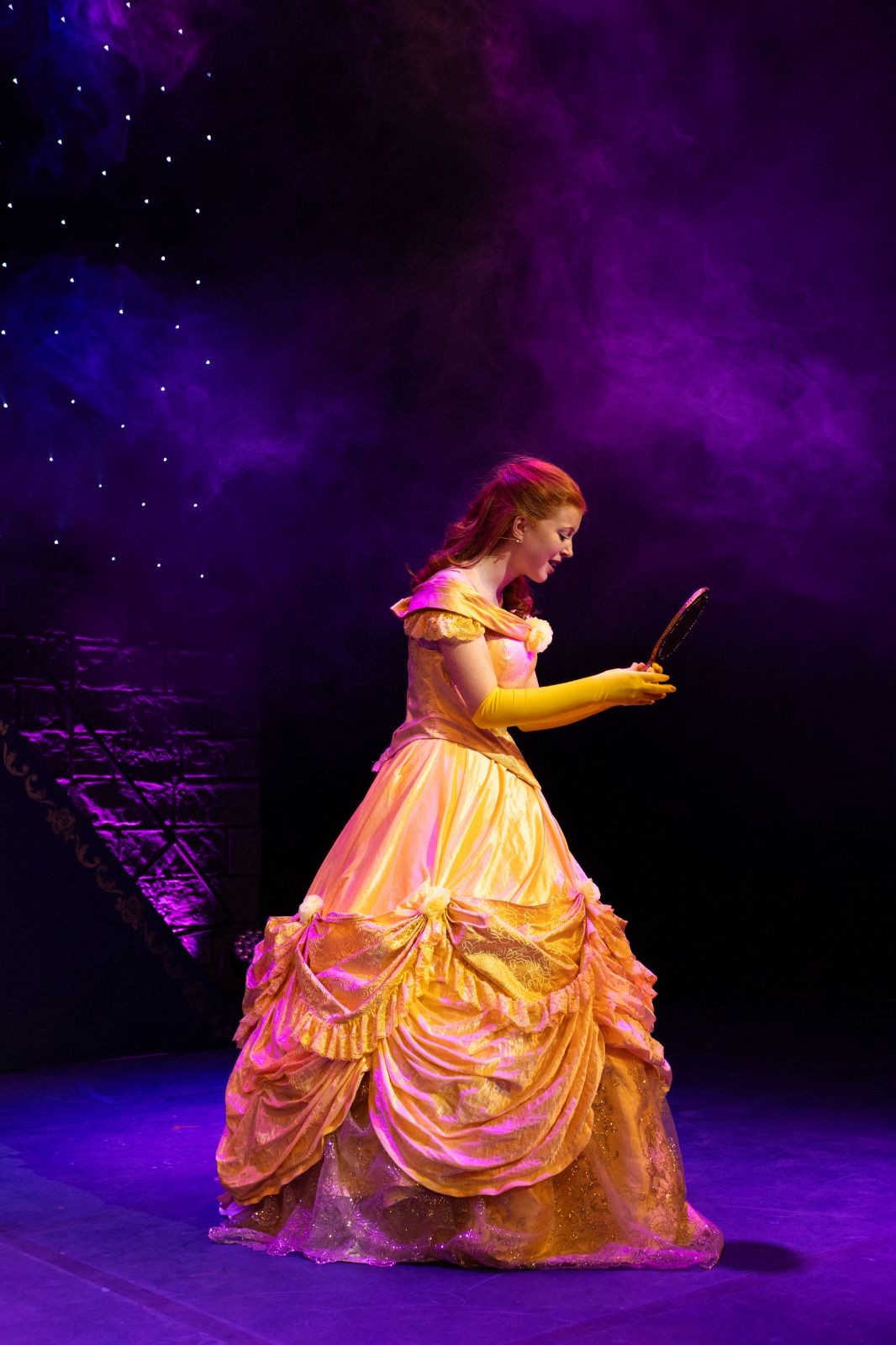 Beauty and the Beast Belle ballroom gown costume hire – Thespis Theatrical Costumiers UK