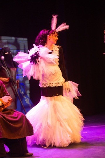 white feather costume