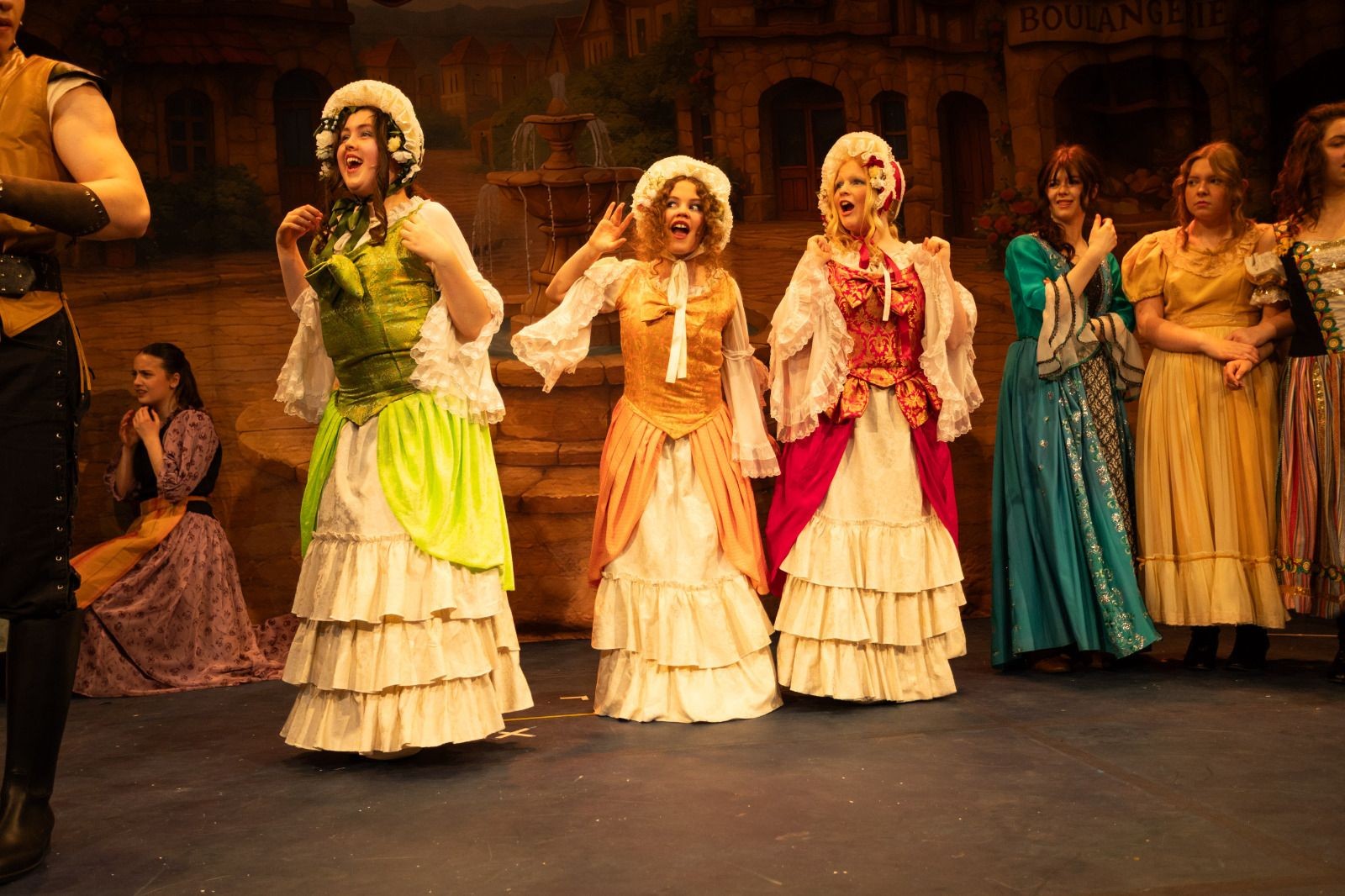 Beauty and the Beast village women ensemble costumes – Thespis Theatrical Costumiers UK