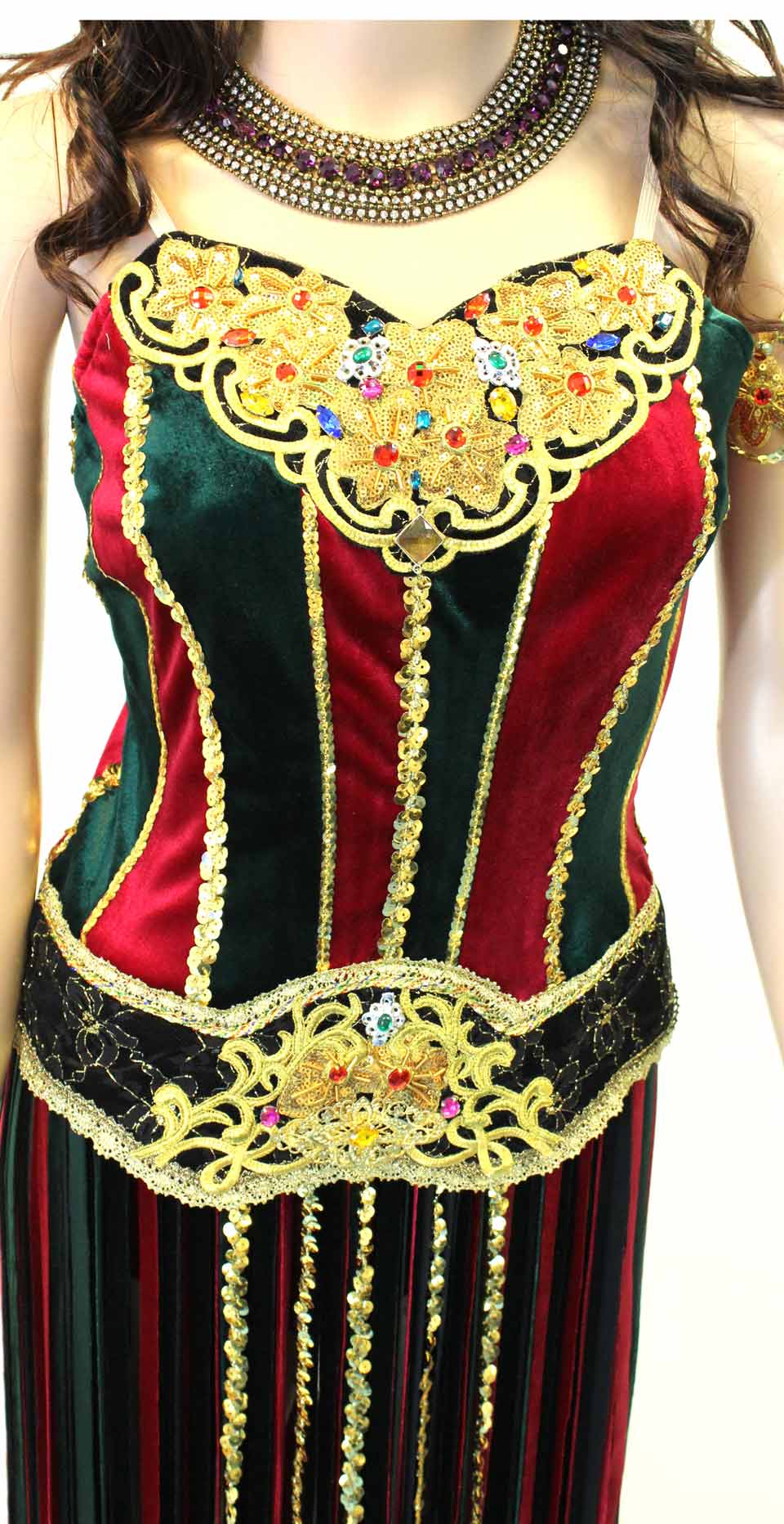 Stunning Gold red and green Hannibal costume for Hannibak scene in Phantom of the Opera