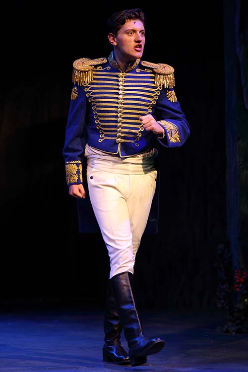 Into the woods - Rapunzel Prince in Royal blue gold braided coat, white trousers and long boots