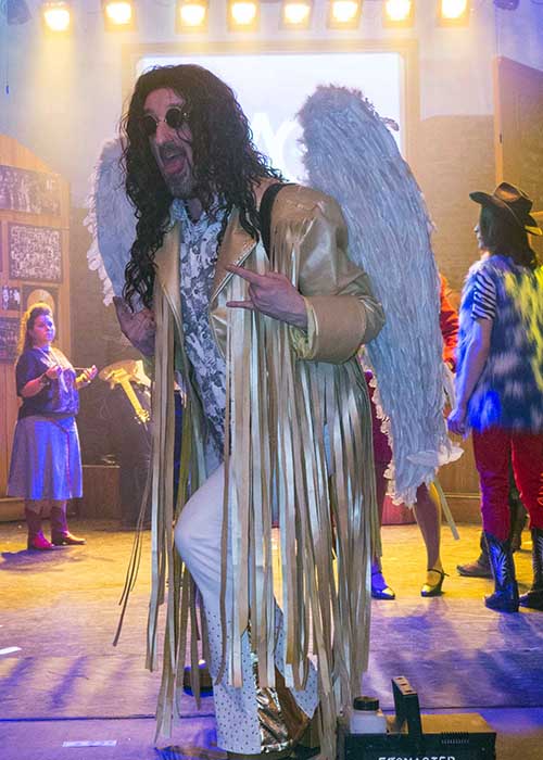 Rock of Ages - Dennis Dupree - finale. Wearing Angel wings.