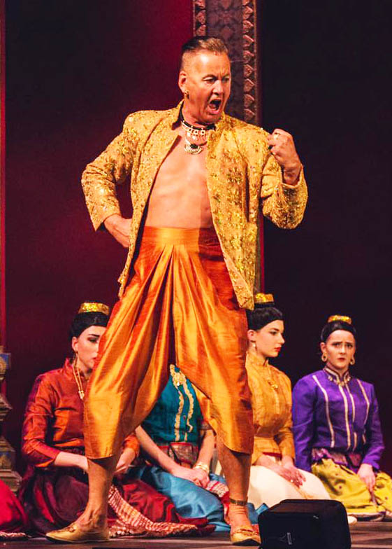 The stunning costumes for king and I. The King