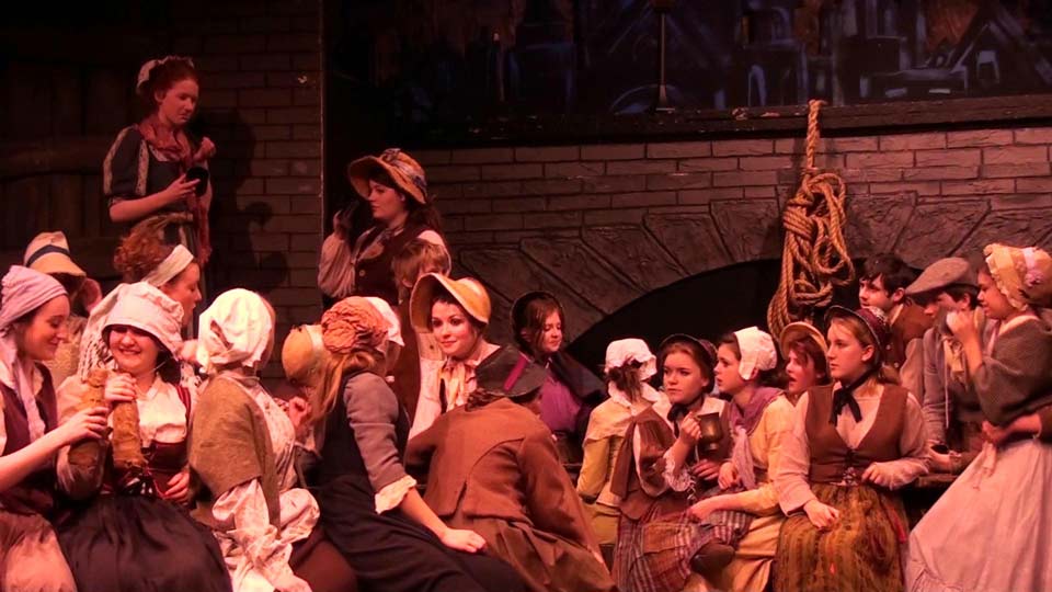 Sweeney Todd Crowd scene period costumes